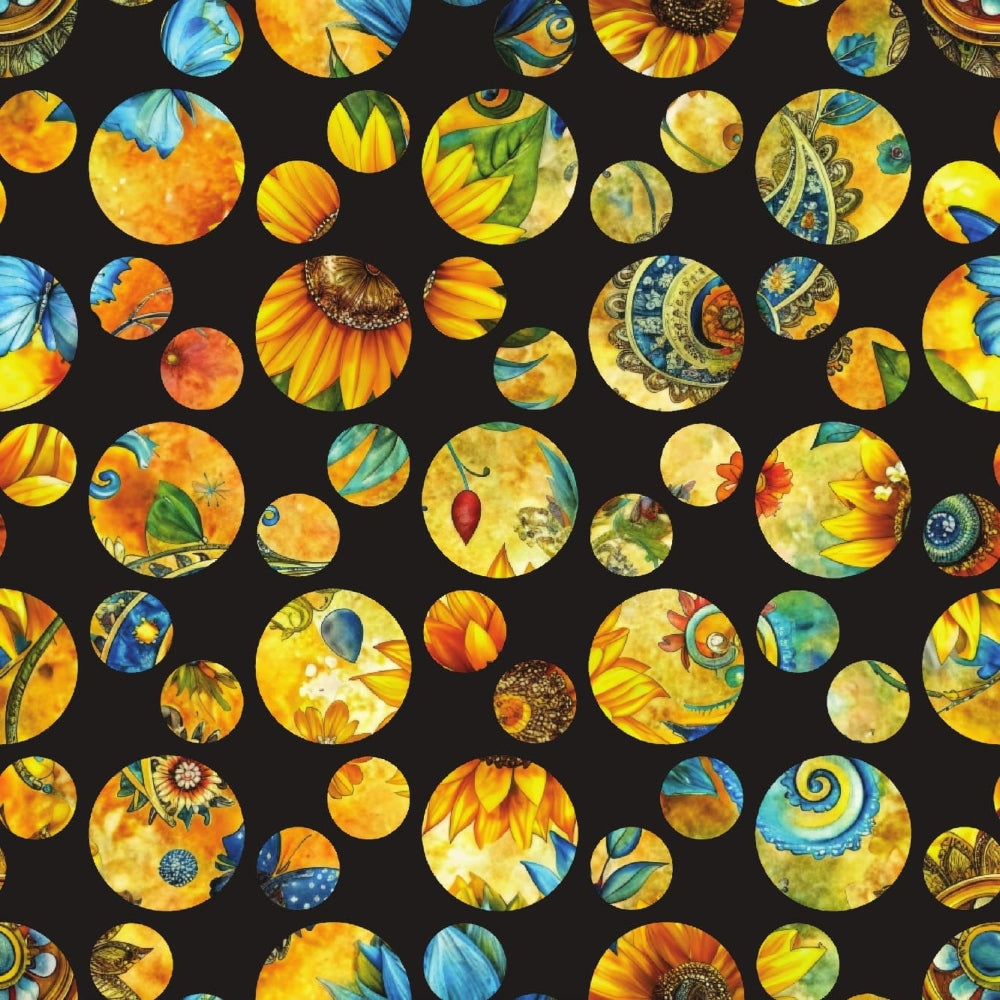 Golden Paisley Garden Pattern 27 Minky Fabric