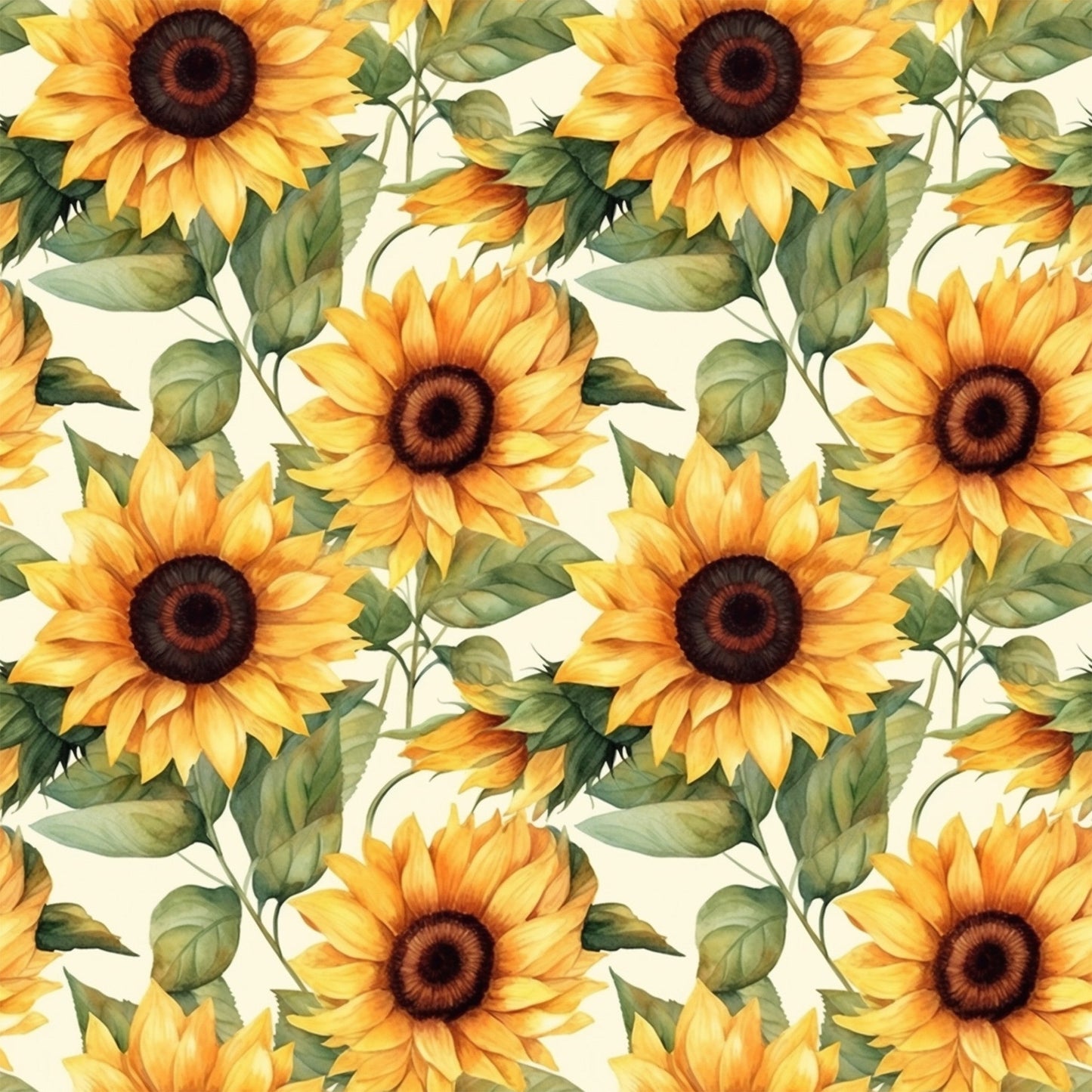 Sunflower and Butterfly Pattern 17 Quilting Cotton Fabric