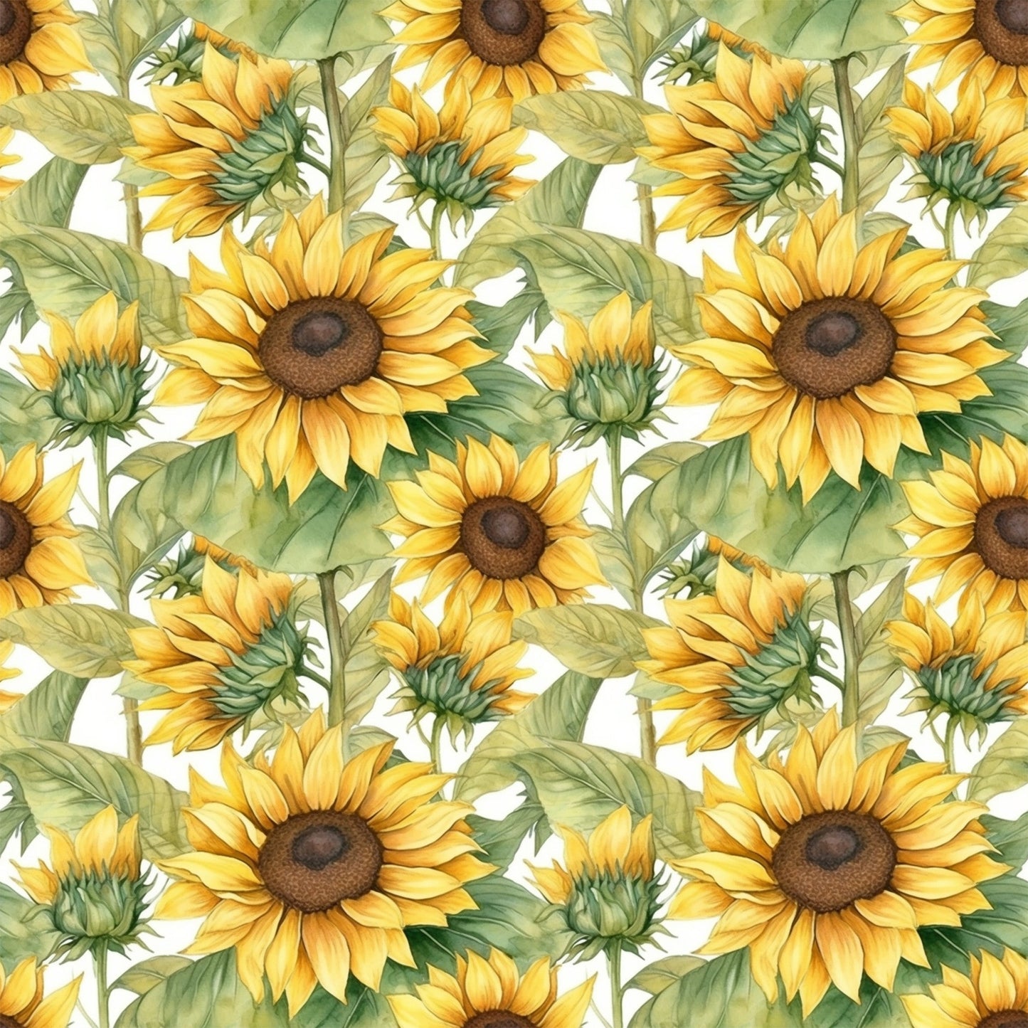 Sunflower and Butterfly Pattern 18 Quilting Cotton Fabric