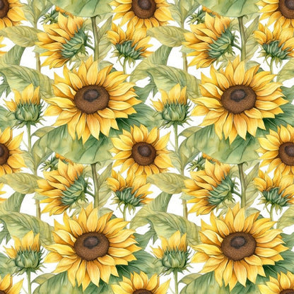 Sunflower and Butterfly Pattern 18 Quilting Cotton Fabric
