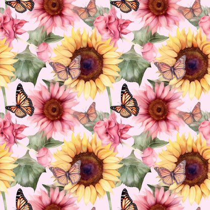 Golden Flutter Fields Pattern 19 Minky Fabric