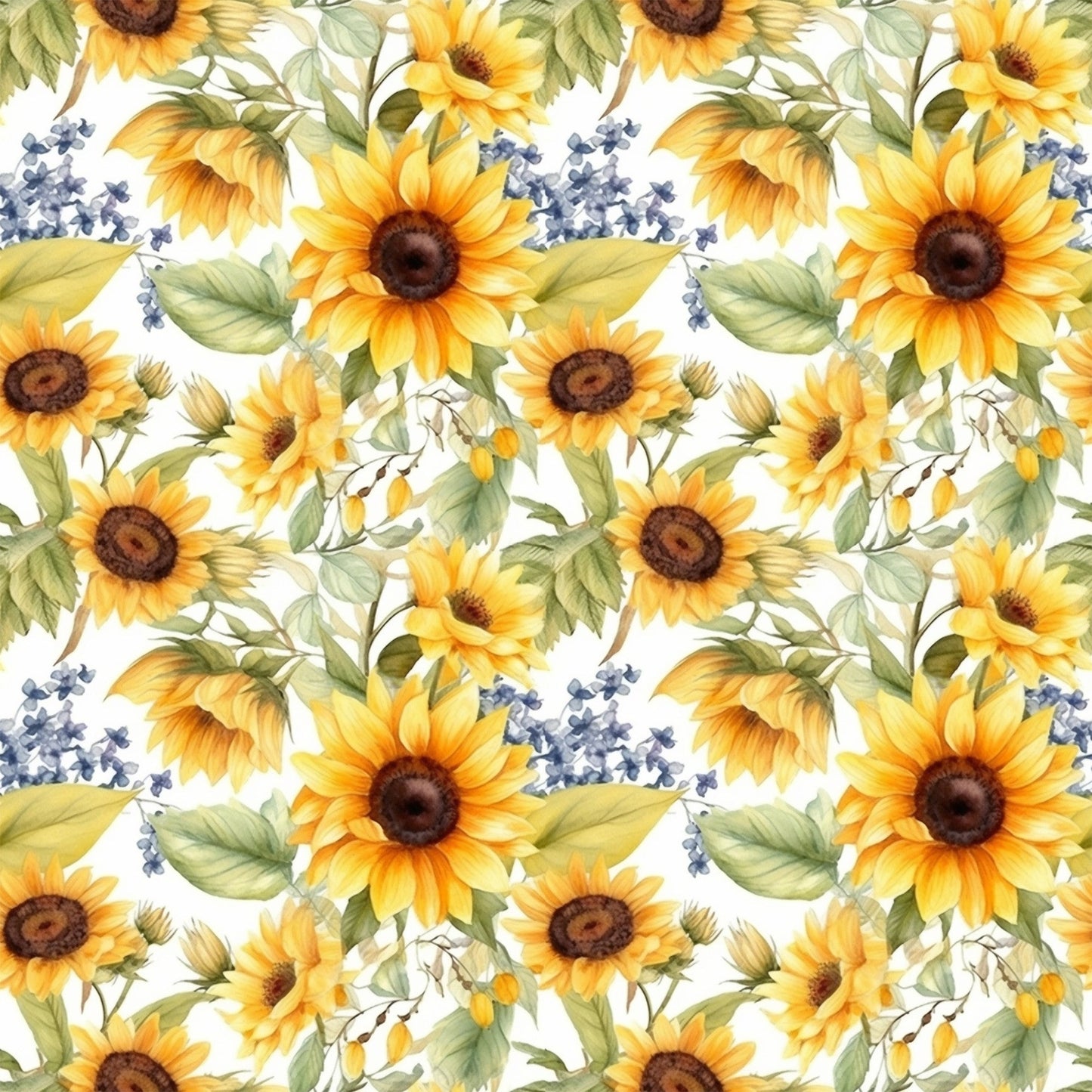 Sunflower and Butterfly Pattern 21 Quilting Cotton Fabric