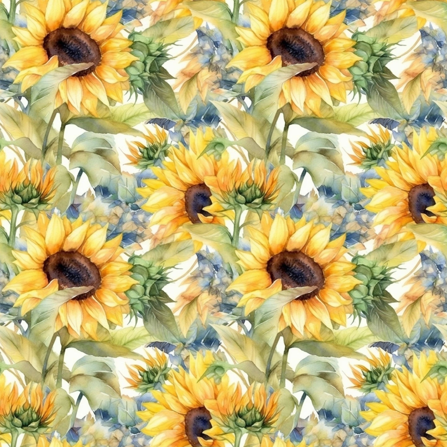 Sunflower and Butterfly Pattern 23 Quilting Cotton Fabric