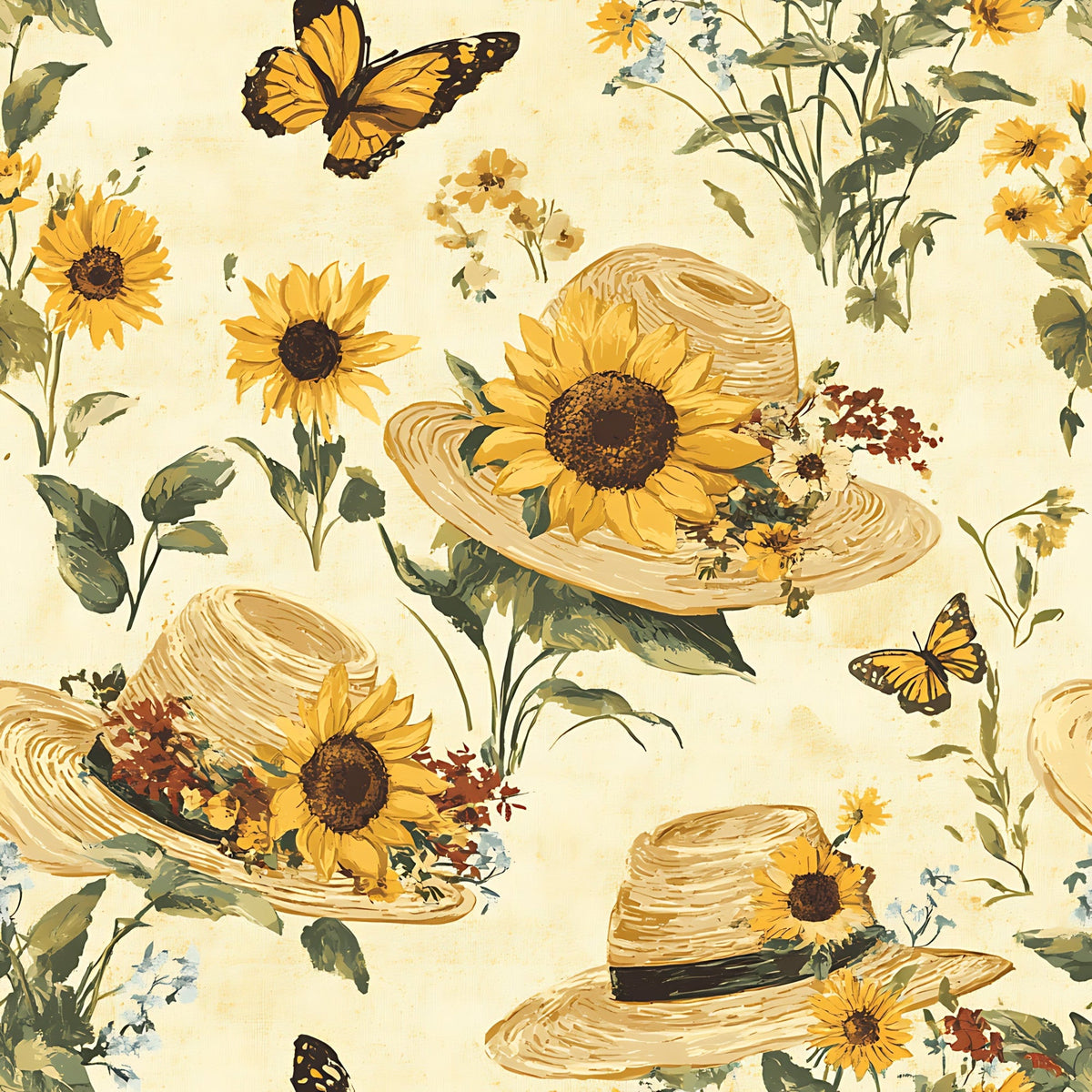 Sunflower Stroll Pattern 10 Minky Fabric