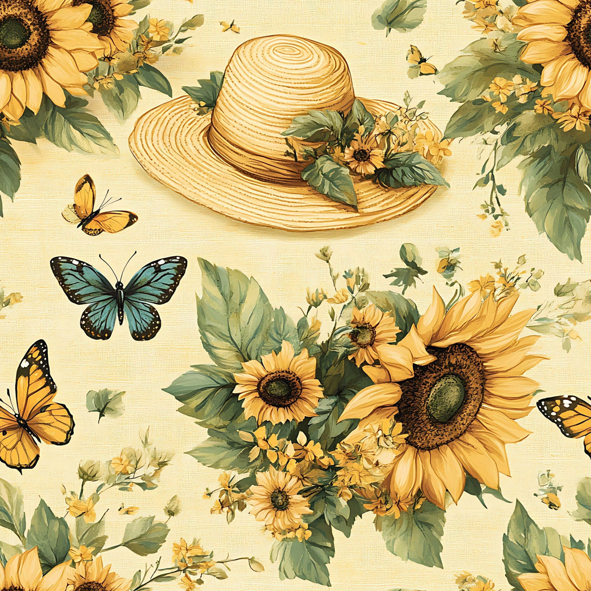 Sunflower Stroll Pattern 17 Minky Fabric