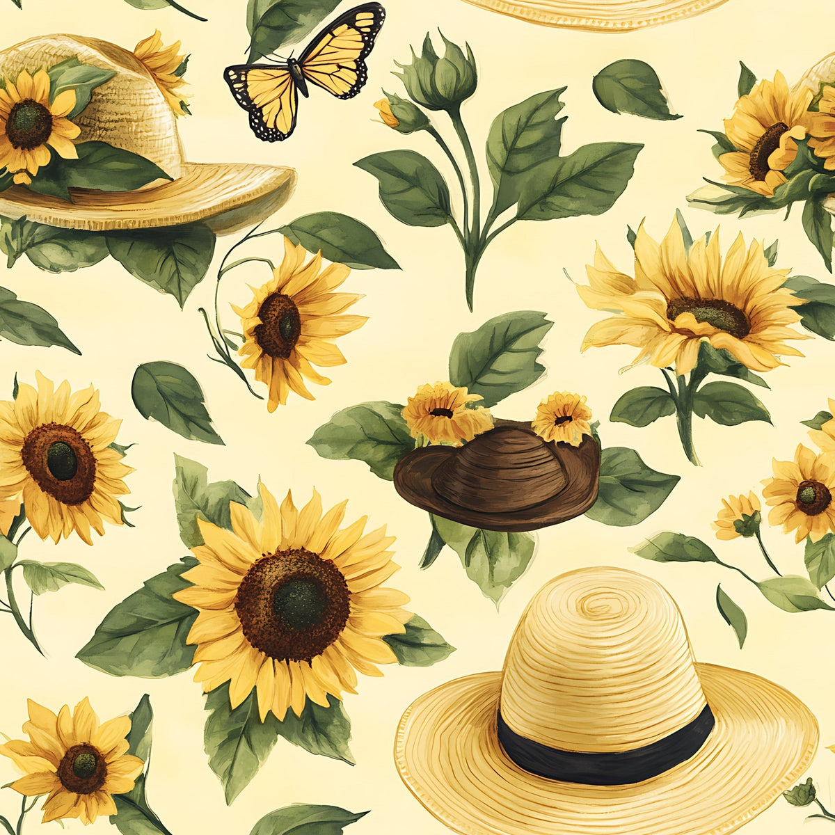 Sunflower Stroll Pattern 18 Minky Fabric