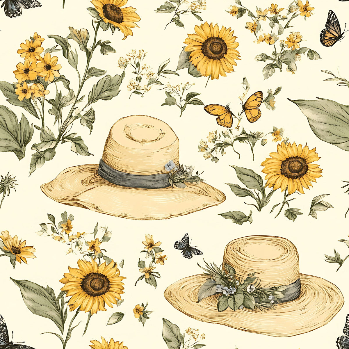 Sunflower Stroll Pattern 19 Minky Fabric