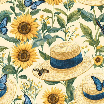 Sunflower Stroll Pattern 1 Minky Fabric