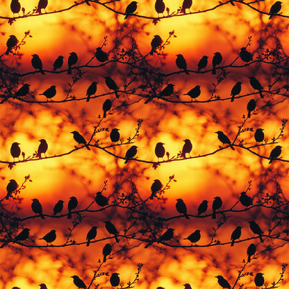 Sunset Bird Pattern 10 Quilting Cotton Fabric