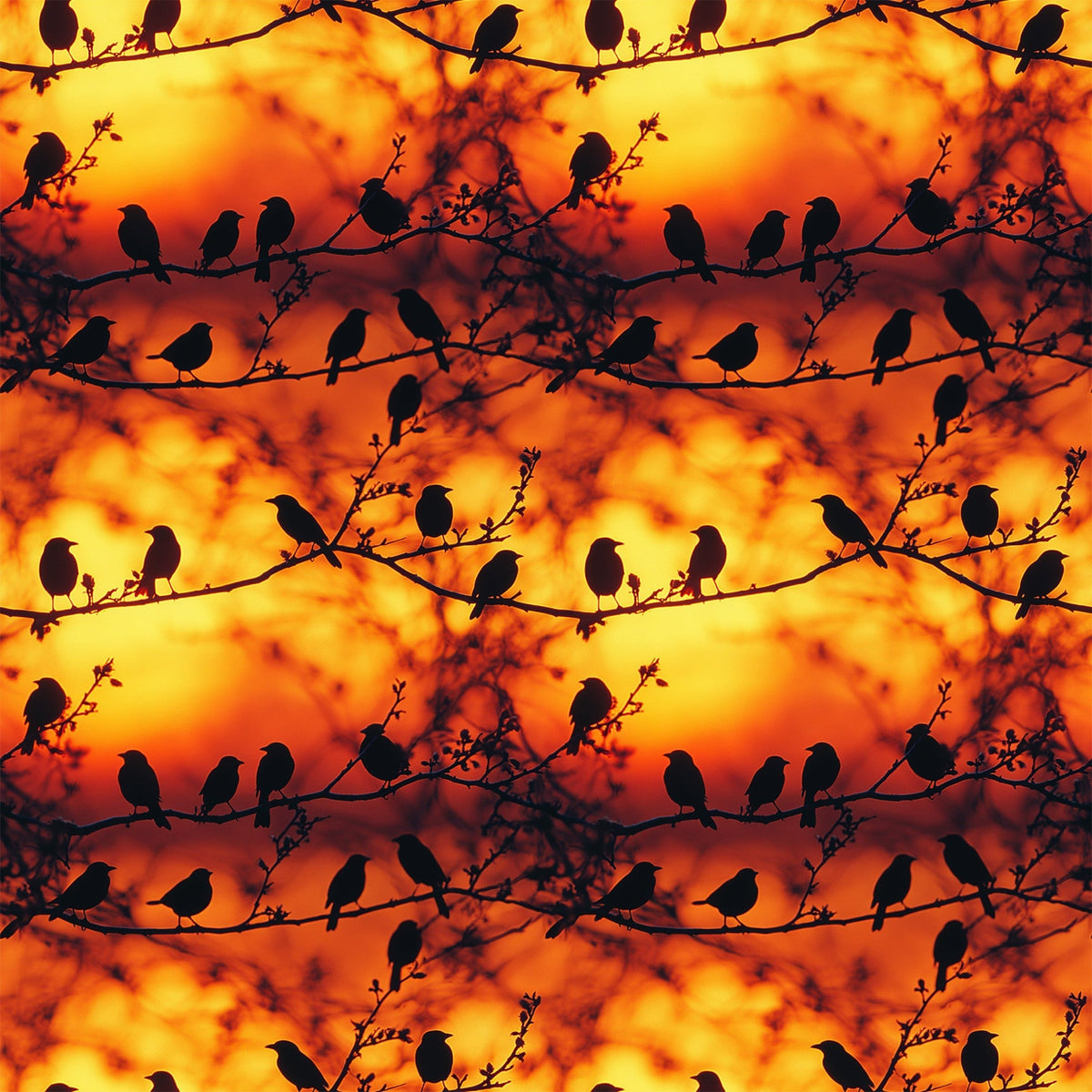 Dusk Silhouettes Pattern 10 Minky Fabric