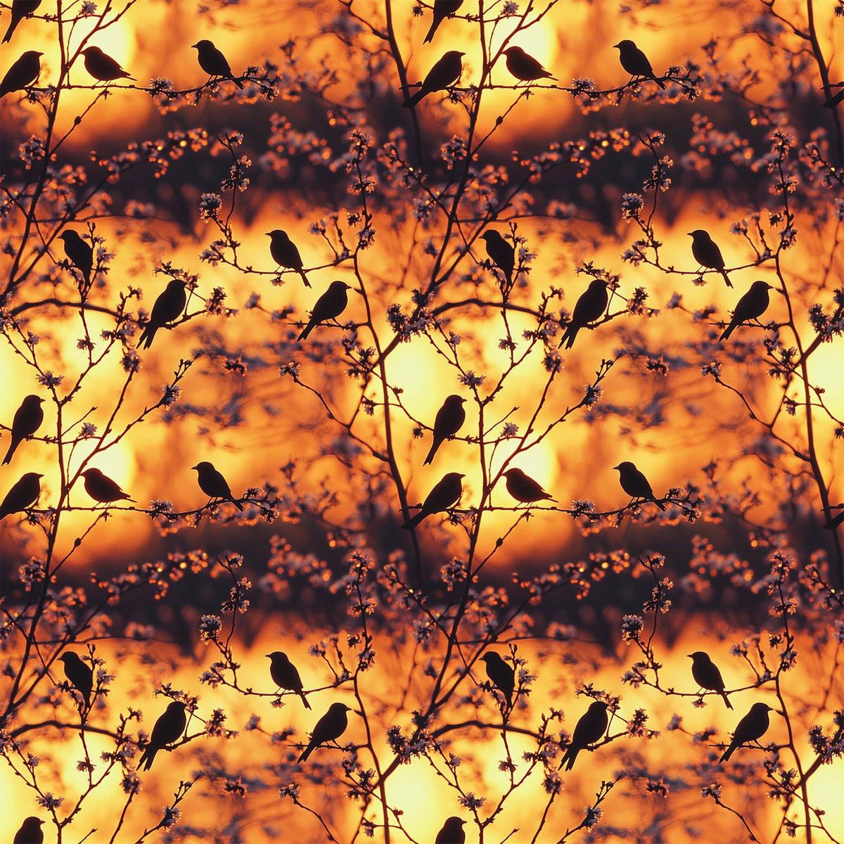 Dusk Silhouettes Pattern 11 Minky Fabric