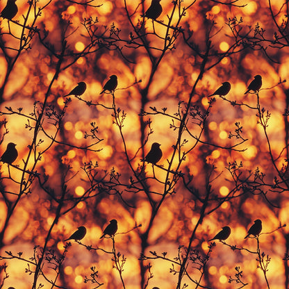 Dusk Silhouettes Pattern 12 Minky Fabric