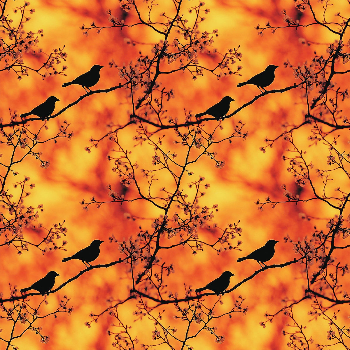 Dusk Silhouettes Pattern 2 Minky Fabric