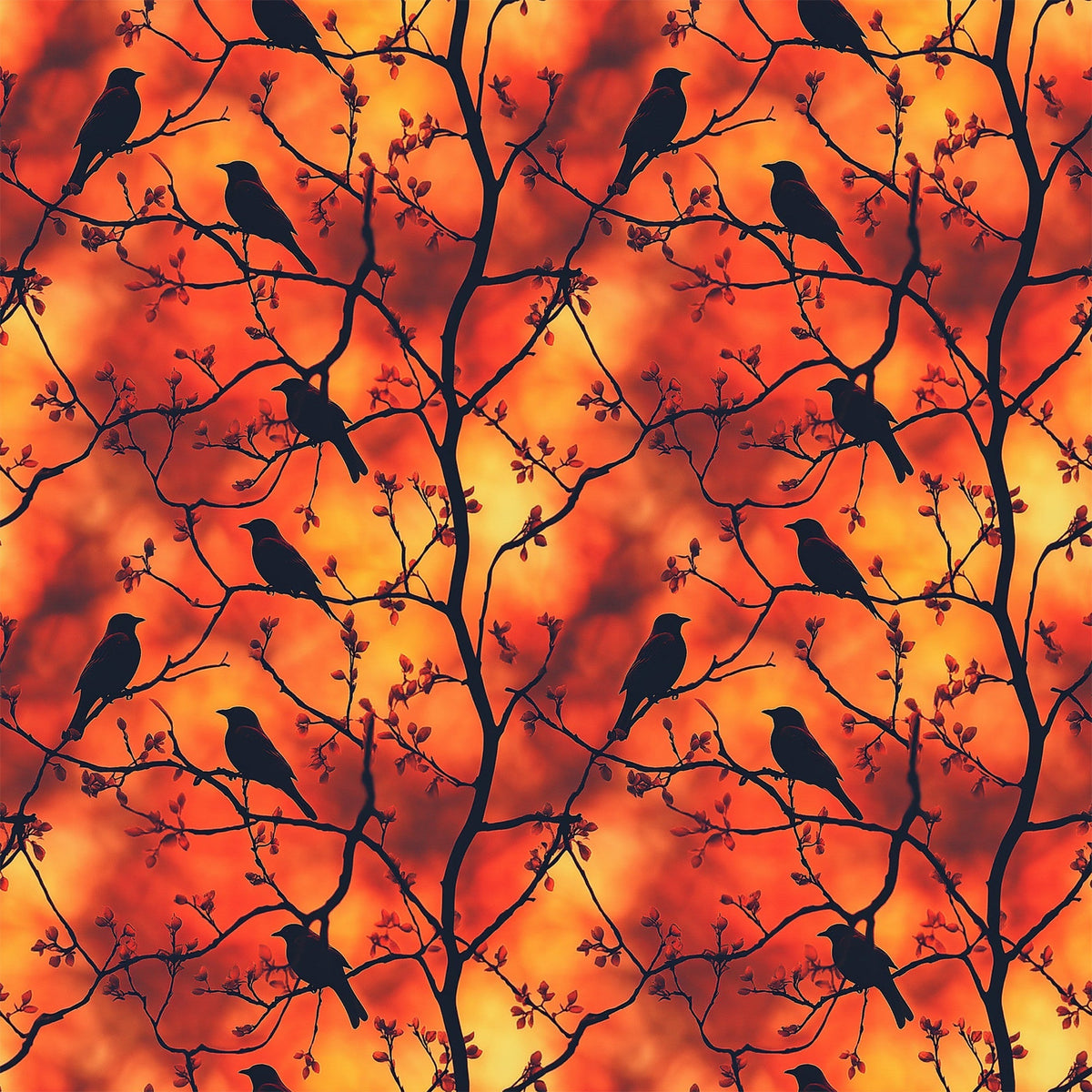 Dusk Silhouettes Pattern 3 Minky Fabric