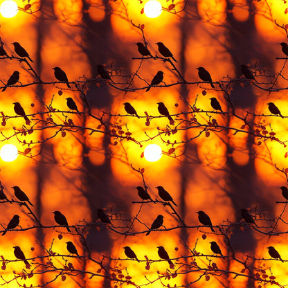 Dusk Silhouettes Pattern 4 Minky Fabric