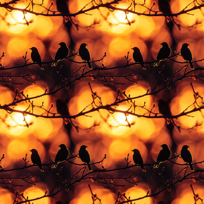 Sunset Bird Pattern 5 Quilting Cotton Fabric