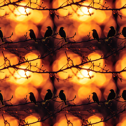 Sunset Bird Pattern 6 Quilting Cotton Fabric