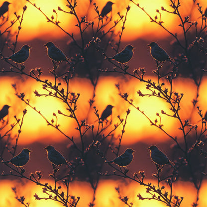 Sunset Bird Pattern 7 Quilting Cotton Fabric
