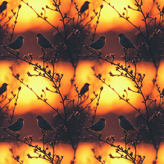 Sunset Bird Pattern 7 Quilting Cotton Fabric