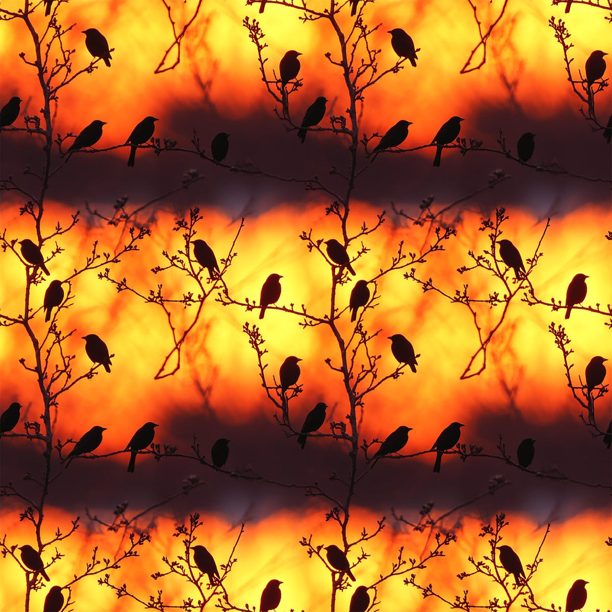 Dusk Silhouettes Pattern 8 Minky Fabric