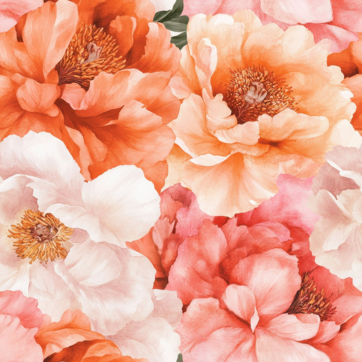 Peach Petal Glow Pattern 7 Minky Fabric