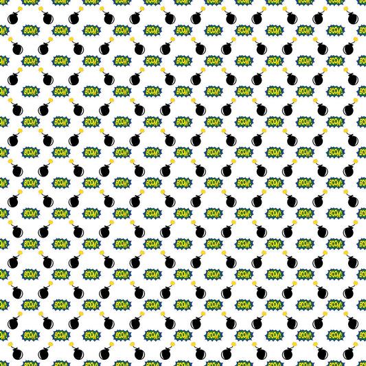 Superhero Pattern 2 Quilting Cotton Fabric