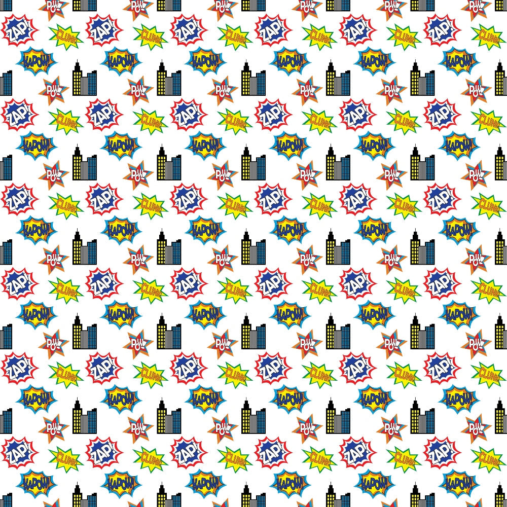 Superhero Pattern 3 Quilting Cotton Fabric