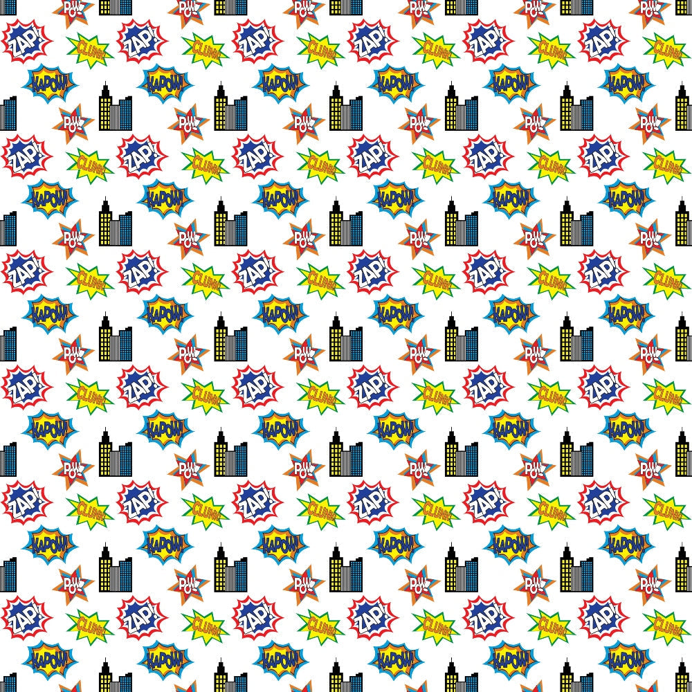 Kapow City Pattern 3 Minky Fabric