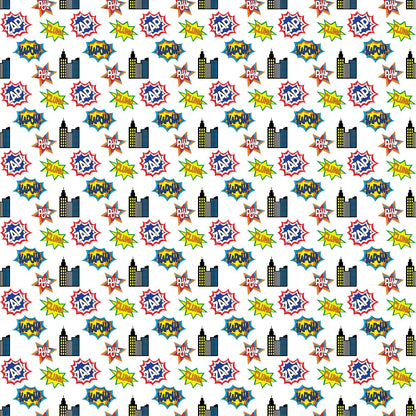 Kapow City Pattern 3 Minky Fabric