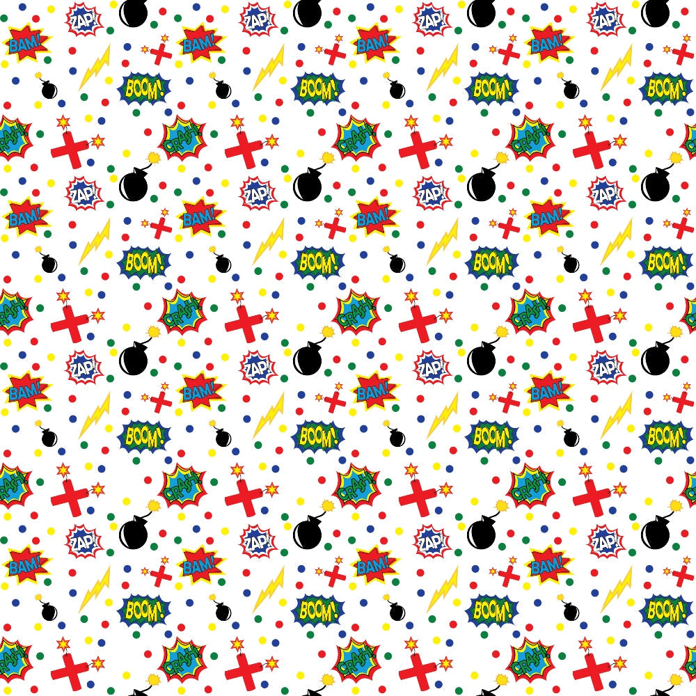 Kapow City Pattern 4 Minky Fabric