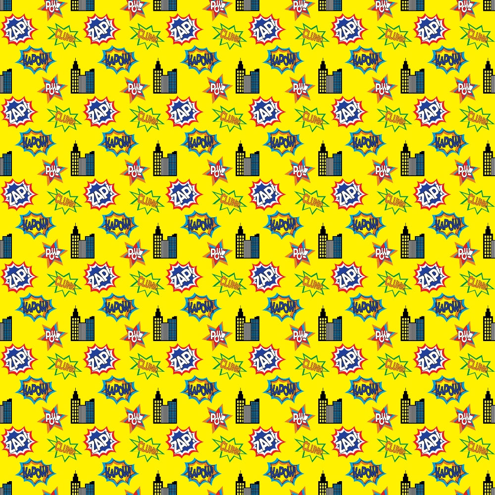 Kapow City Pattern 7 Minky Fabric