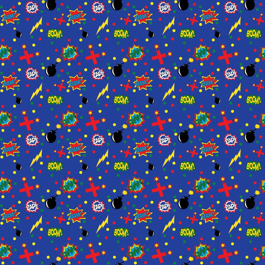 Superhero Pattern 8 Quilting Cotton Fabric