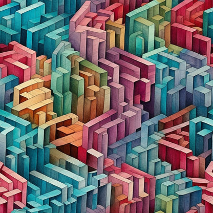 Impossible Labyrinth Pattern 4 Minky Fabric