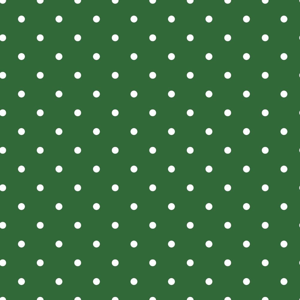 Sweet Strawberries Green Polka Dots Quilting Cotton Fabric