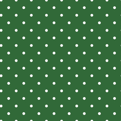 Sweet Strawberries Green Polka Dots Minky Fabric