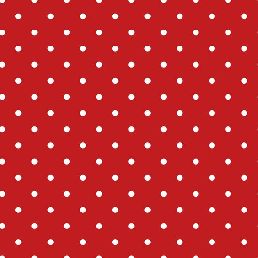 Sweet Strawberries Red Polka Dots Quilting Cotton Fabric