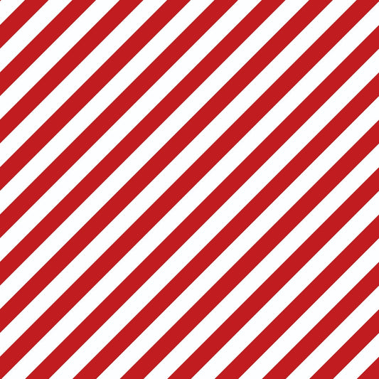 Sweet Strawberry Red Diagonal Stripes Quilting Cotton Fabric