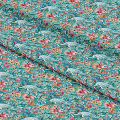 Swimming with Dolphins Pattern 10 Quilting Cotton Fabric