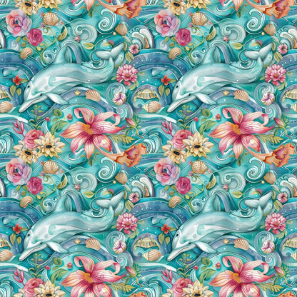 Blooming Tides Pattern 10 Minky Fabric