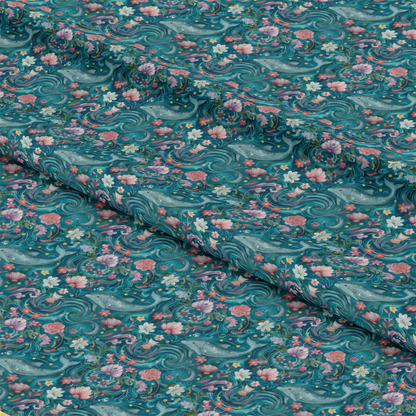 Swimming with Dolphins Pattern 11 Quilting Cotton Fabric