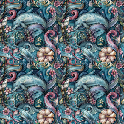 Blooming Tides Pattern 12 Minky Fabric