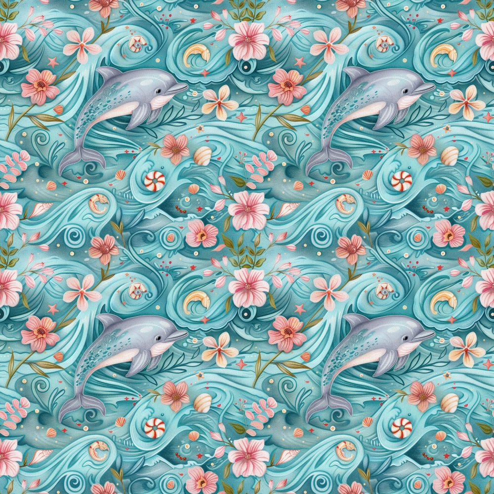 Blooming Tides Pattern 2 Minky Fabric