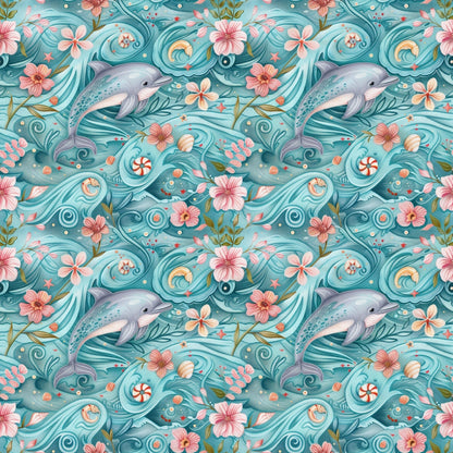 Blooming Tides Pattern 2 Minky Fabric