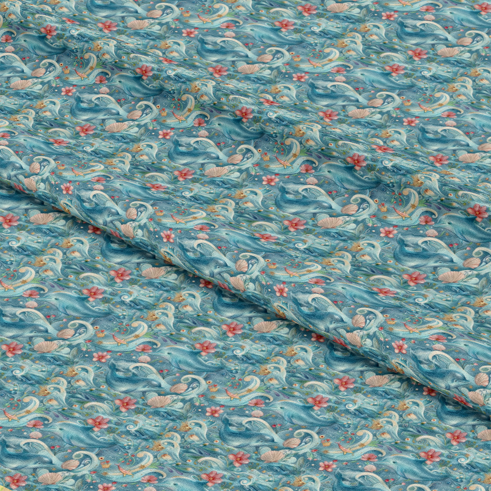 Swimming with Dolphins Pattern 3 Quilting Cotton Fabric