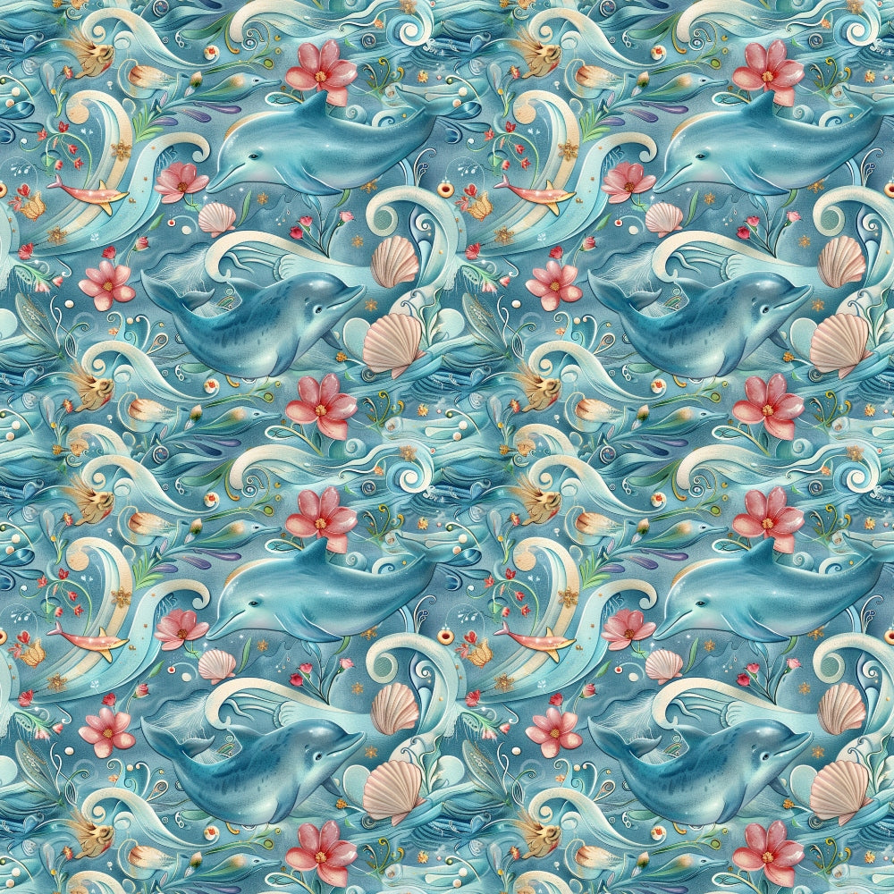 Blooming Tides Pattern 3 Minky Fabric