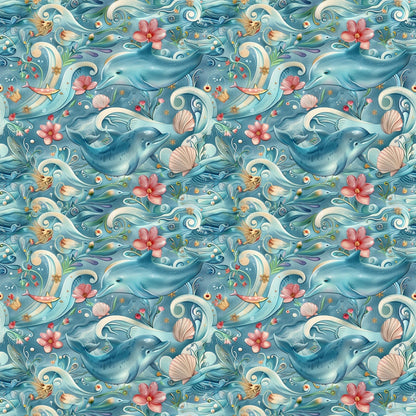 Blooming Tides Pattern 3 Minky Fabric