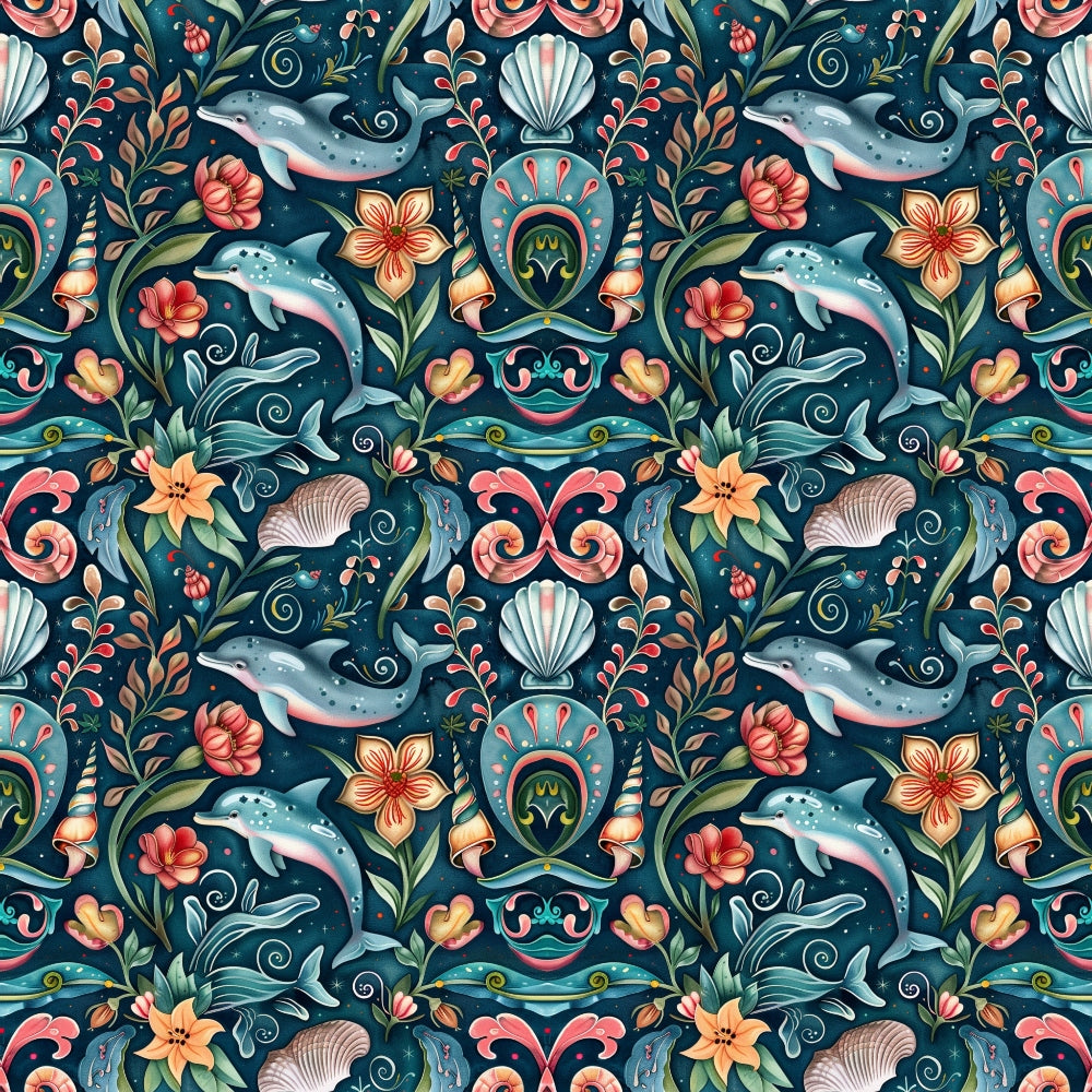 Blooming Tides Pattern 4 Minky Fabric