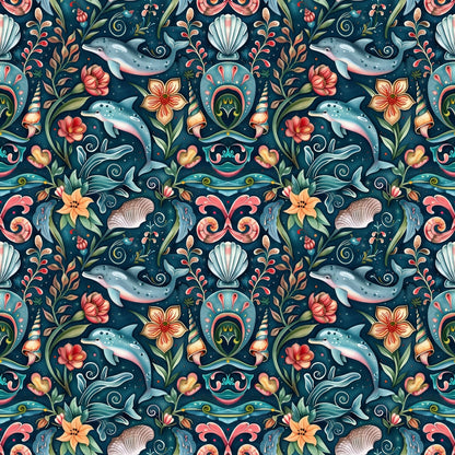 Blooming Tides Pattern 4 Minky Fabric
