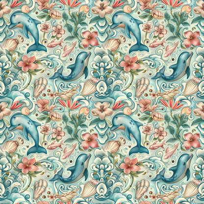 Blooming Tides Pattern 5 Minky Fabric