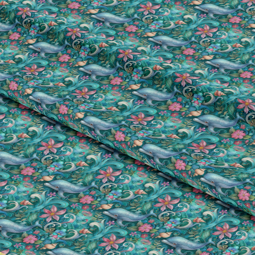 Swimming with Dolphins Pattern 7 Quilting Cotton Fabric